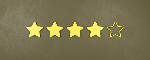 Four of Five Stars Rating, Good Rating Concepts