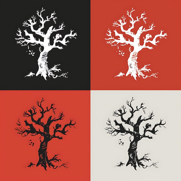 four images of a tree with the words quot the word quot on it