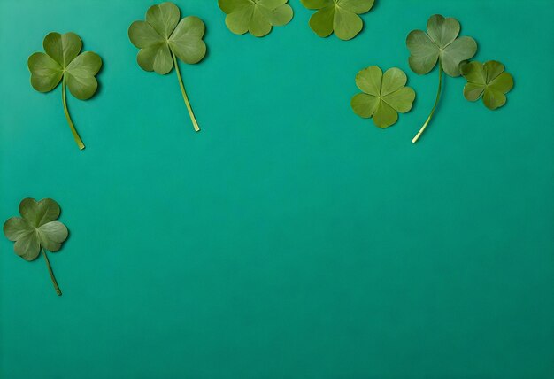 four leaf clover on a green background