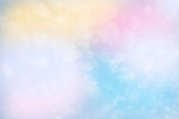 Four pastel color cloud and sky background with a pastel color