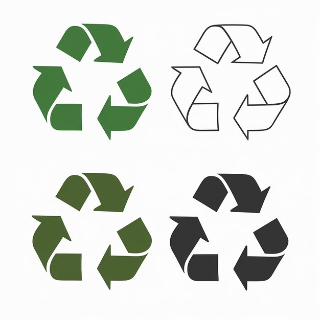 Photo four recycling symbols