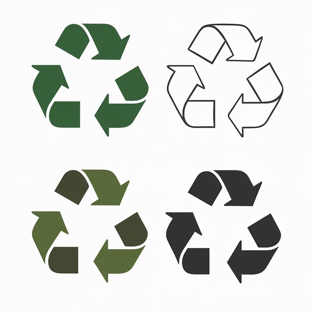 Photo four recycling symbols