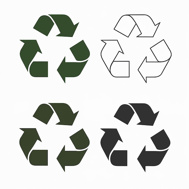 Photo four recycling symbols