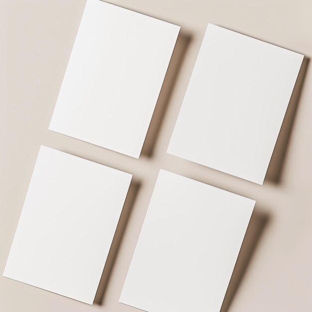 Photo four square blocks are on a beige background