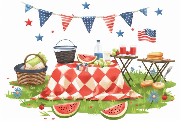 picnic clip art fourth of july