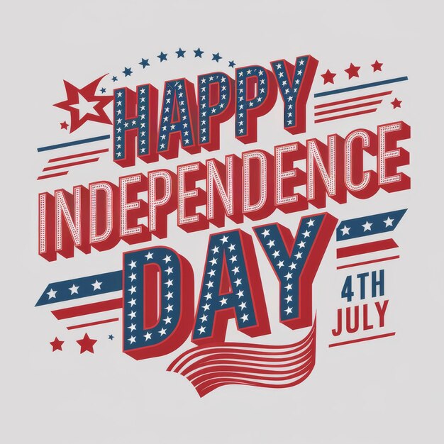 Fourth of July TShirt Celebrating Happy Independence Day