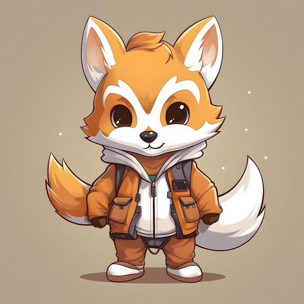 Photo fox anime cute character cartoon