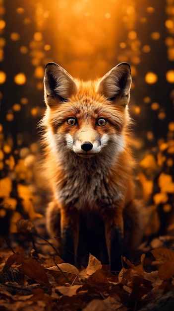 Fox background and copy space