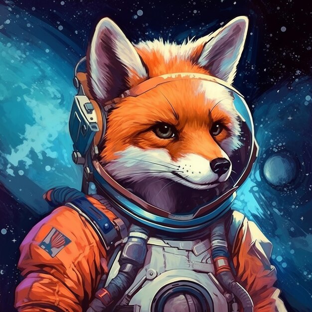 Photo fox character illustration