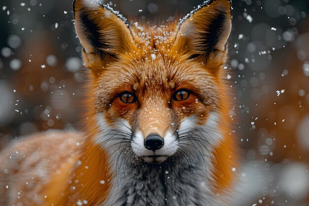 Fox Close Up in Snow