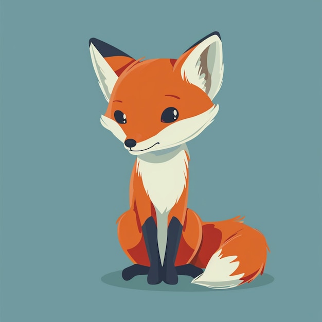 Photo fox cute cartoon