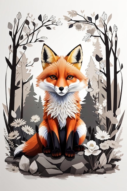 fox design logo vector illustration