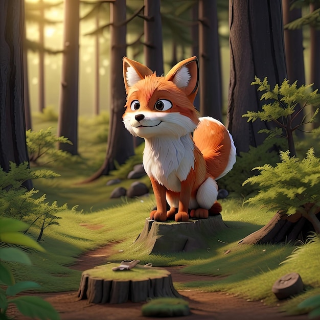 Fox on the forest