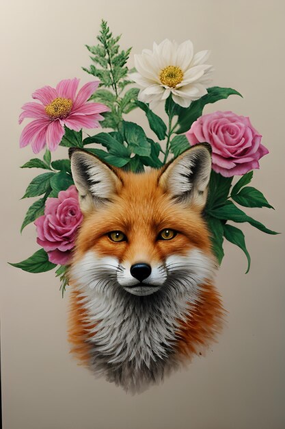 fox Hand Drawn painting