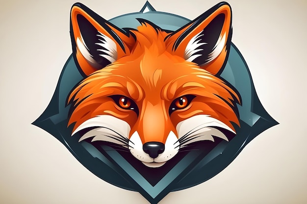 fox head mascot logo