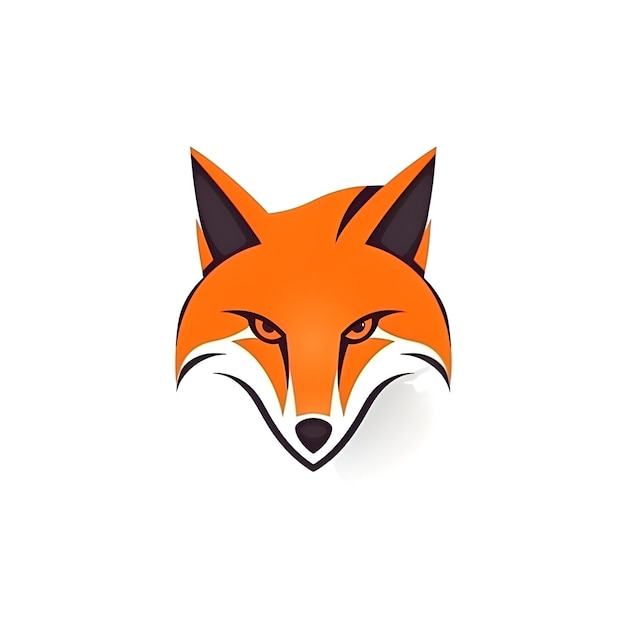 Photo fox head vector illustration isolated on a white background