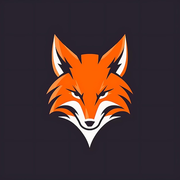 Photo a fox head with a white face and orange on it