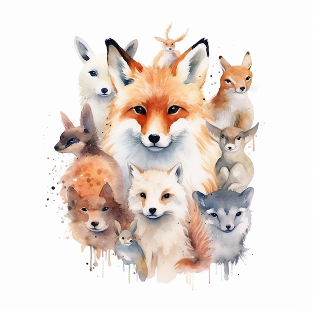 fox illustratie t shirt