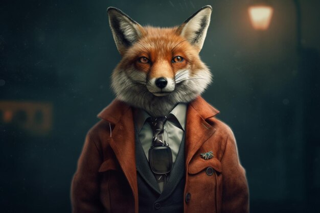 A fox in a jacket with the word mars on it