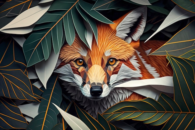 A fox in the jungle