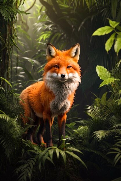 a fox in the jungle