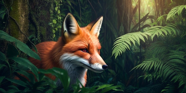 a fox in the jungle