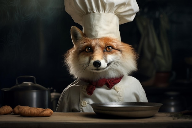 Fox in the KitchenChef Hat Whiskers and Culinary Magic