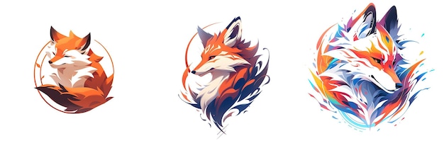Premium AI Image | Fox logo 2D