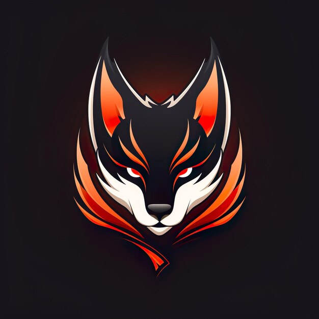 Photo fox logo esport and gaming vector mascot design generative ai