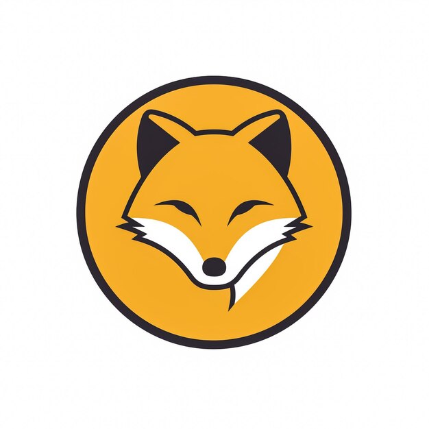 Photo fox logo simple design