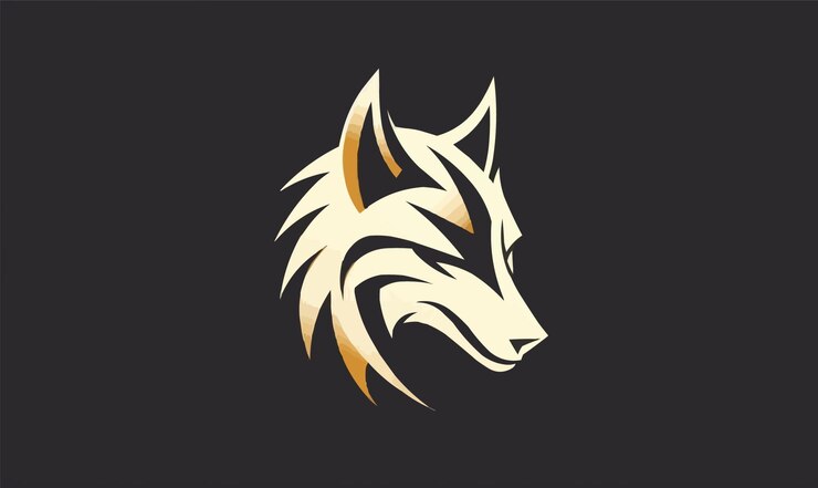 Photo fox logo type with line art logo illustration of a simple fox logo design element icon