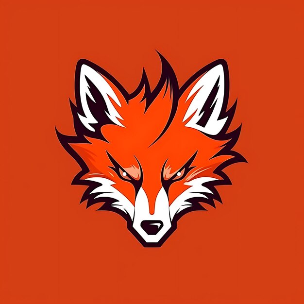 Premium AI Image a fox logo with a fox head on it