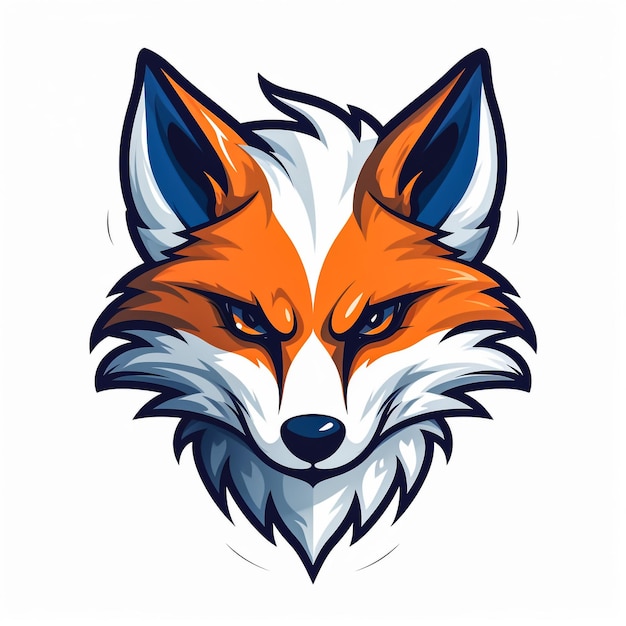 fox logos emblem illustration in a minimalist style
