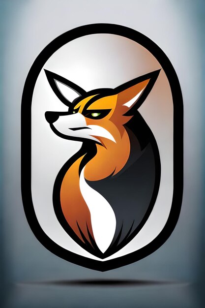 Photo fox mascot logo gaming