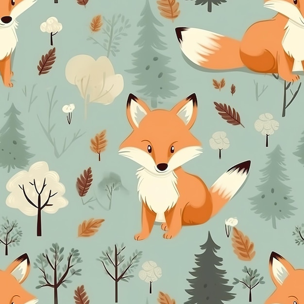 fox pattern background