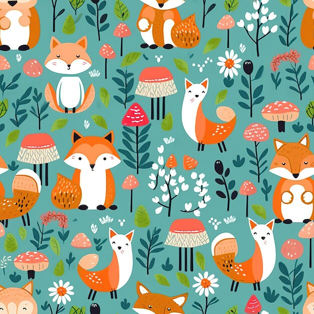 fox pattern background