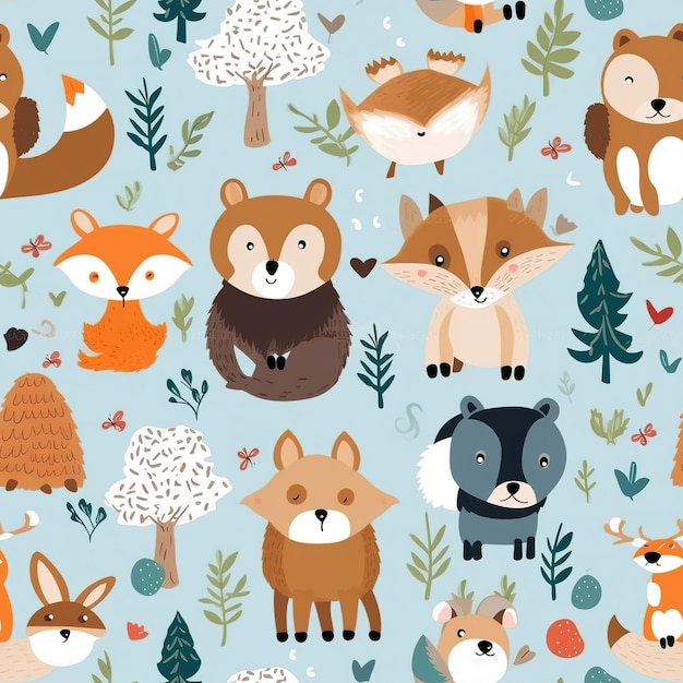 fox pattern background