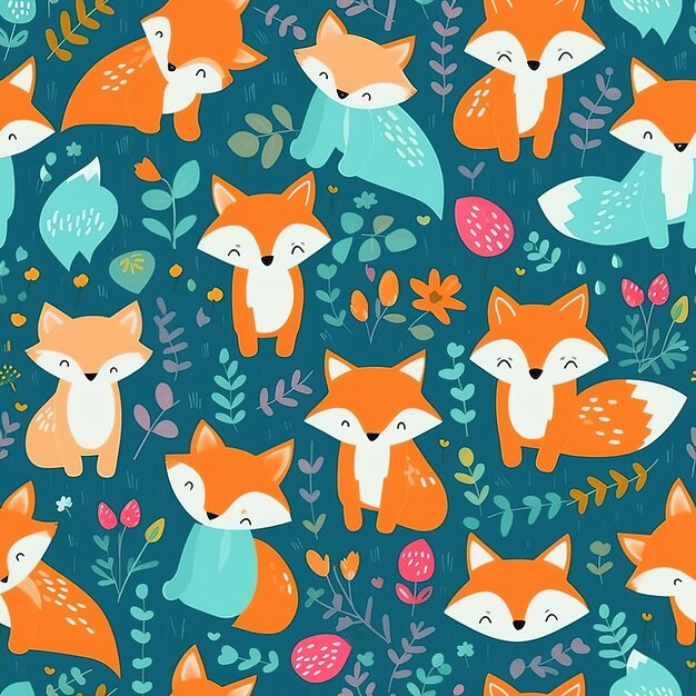 Fox pattern background