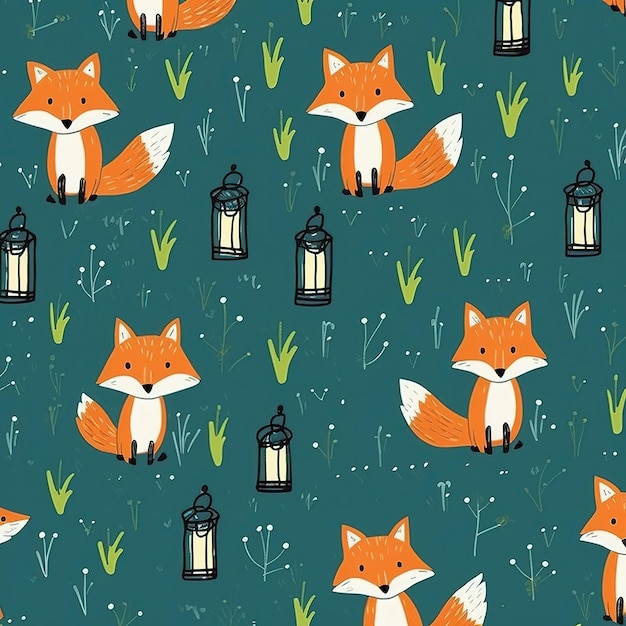 fox pattern background
