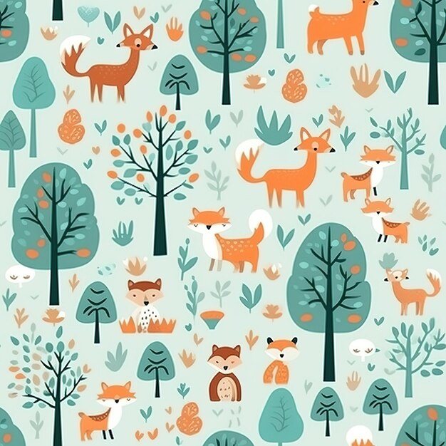 fox pattern background