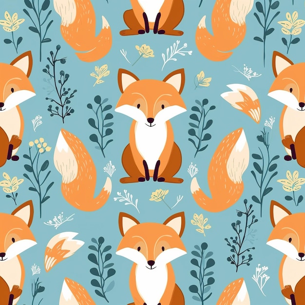 fox pattern background