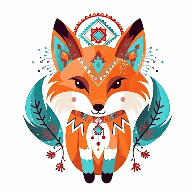 Fox platte vector illustratie