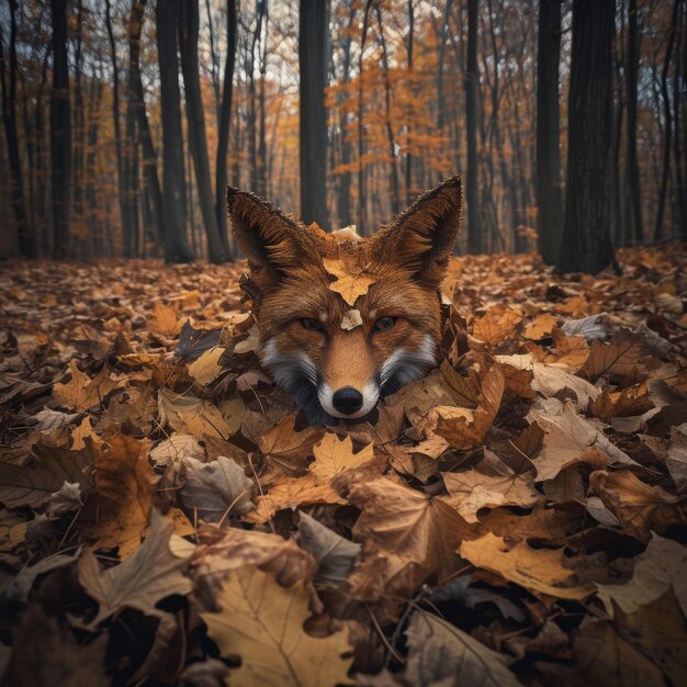 Foto fox rust in het lommerrijke bos