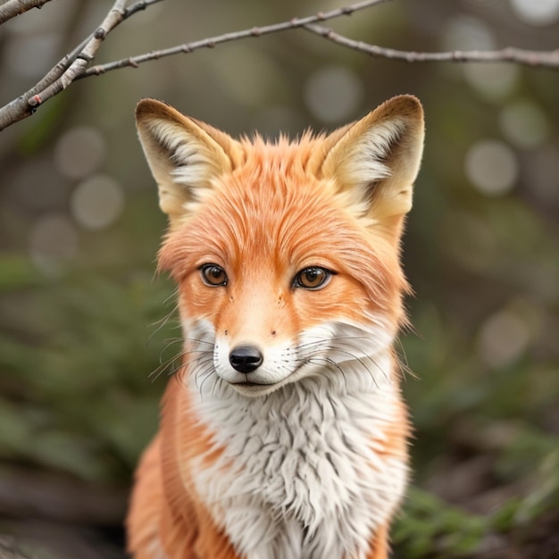 fox sitting ai generated