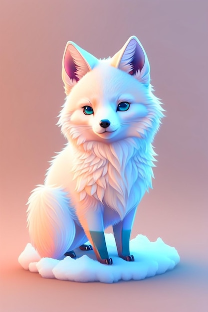 A fox sitting on a snow covered ground