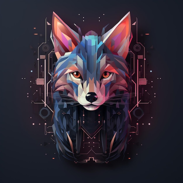 Premium AI Image | FOX TECH LOGO 3G