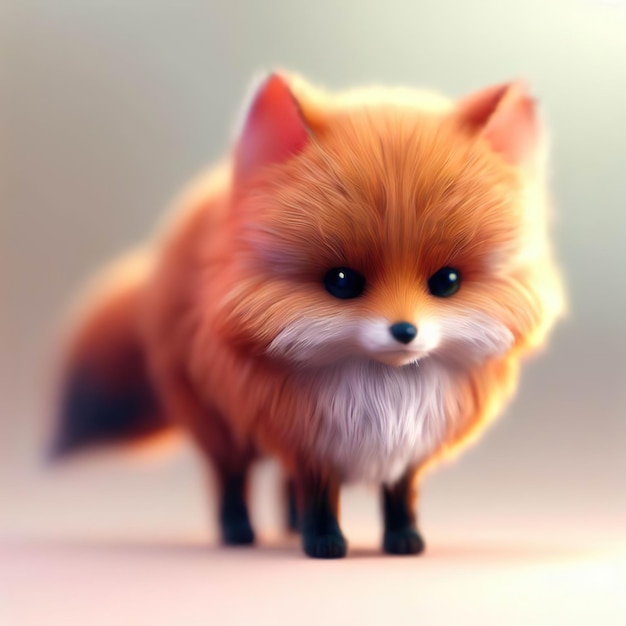 A fox that is on a white background