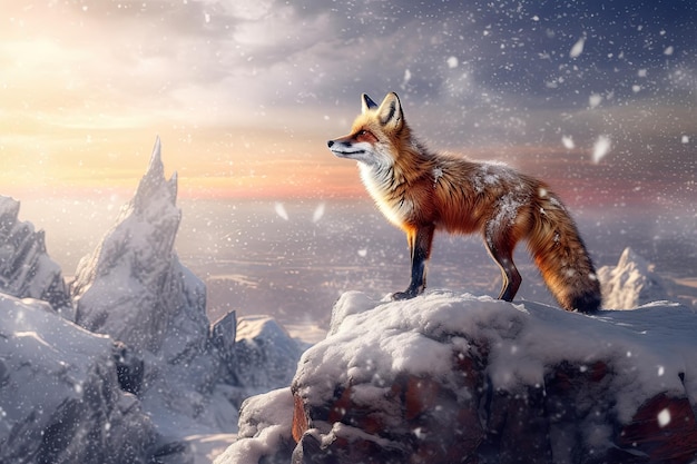 fox in winter