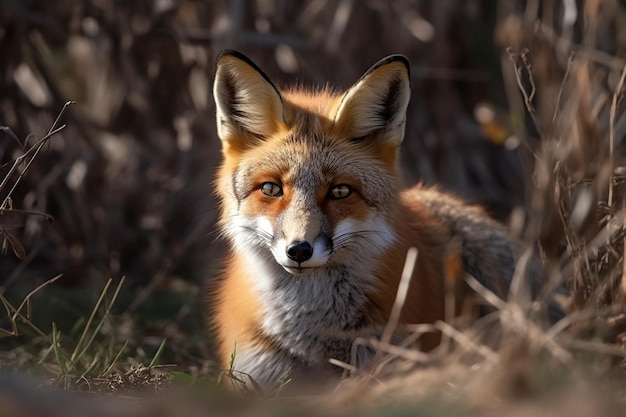 A fox with a big eye and a big nose