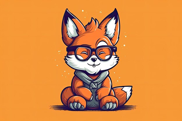 Fox with flat coloring